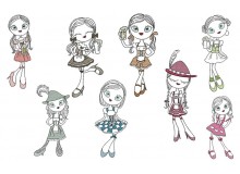 Stickserie - Bayrische Mädels